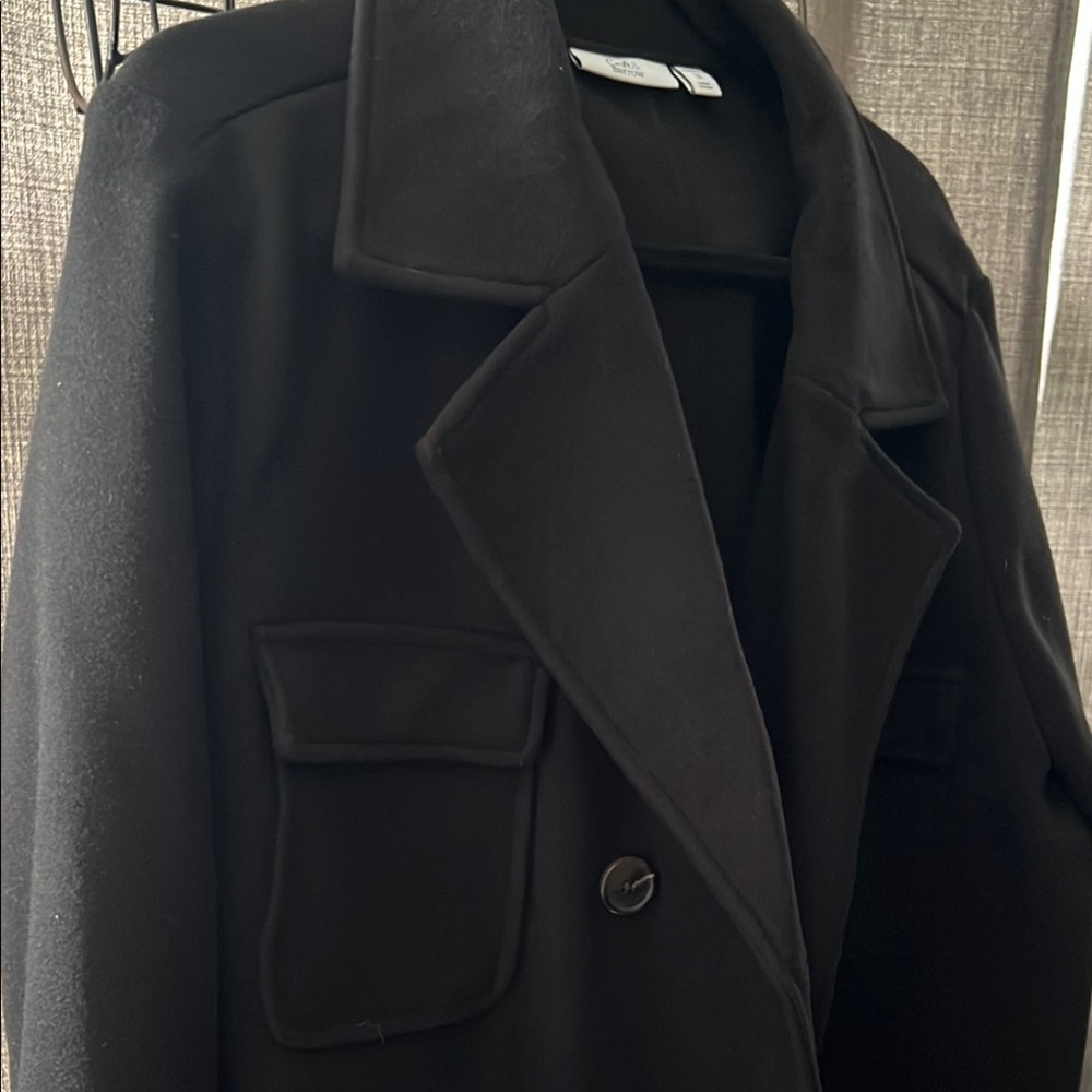 Croft & Barrow. Women's Black Double-Breasted Coat - Picture 5 of 8
